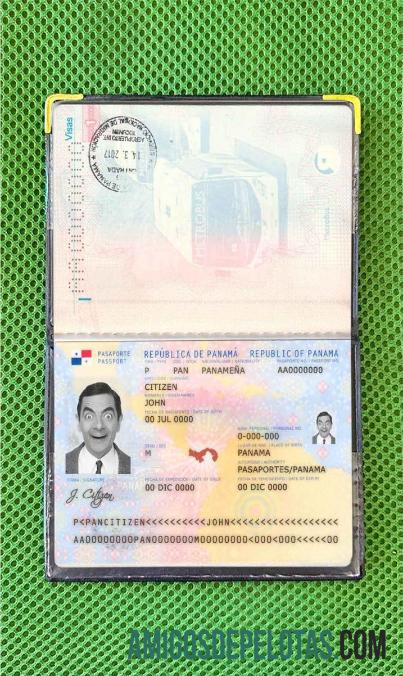 Foto do passaporte do Panamá modelo
